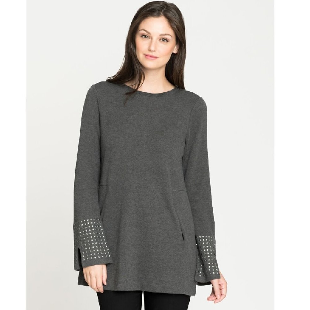 NIC+ZOE GROMMET CUFF TOP